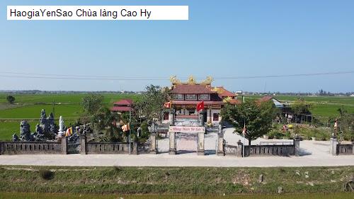 Cảnh quan Chùa làng Cao Hy
